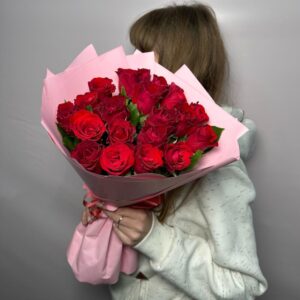 21 красная роза