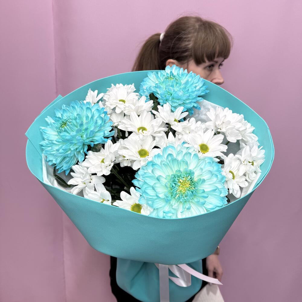 Букет из небесных хризантем